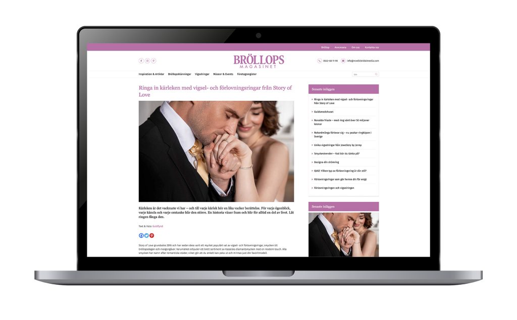 Bröllopsmagasinet Artikel Exempel