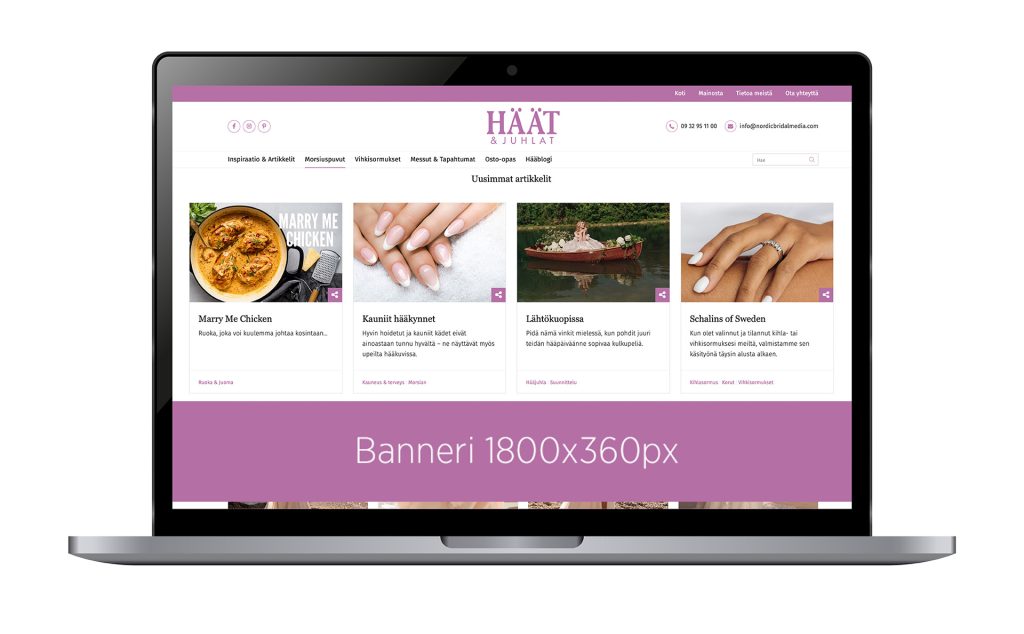 Banneri Häät ja Juhlat