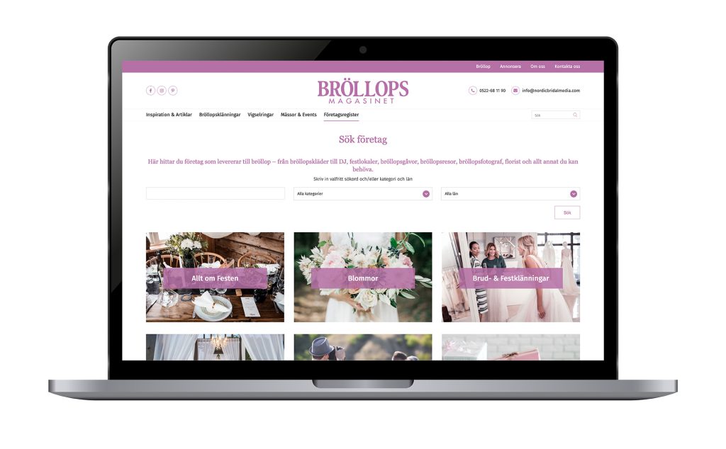 Bröllopsmagasinet - Företagsregister