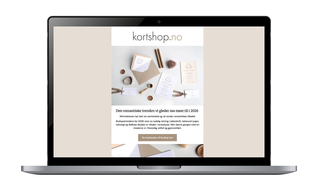 Bryllupsmagasinet - eksempel nyhetsbrev